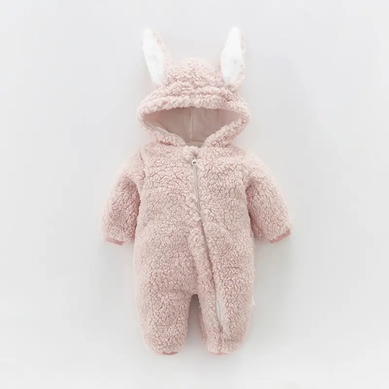 Baby Rabbit Ears Hooded Warmth Suit Grey - Image 6