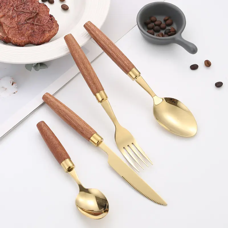 Cross-border Japanese 304 Stainless Steel Knife Set with Wooden Handles - Image 12