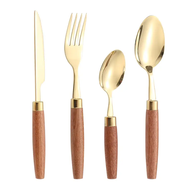 Cross-border Japanese 304 Stainless Steel Knife Set with Wooden Handles - Image 13