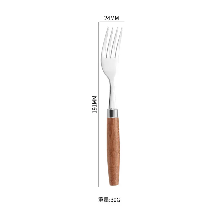 Cross-border Japanese 304 Stainless Steel Knife Set with Wooden Handles - Image 2