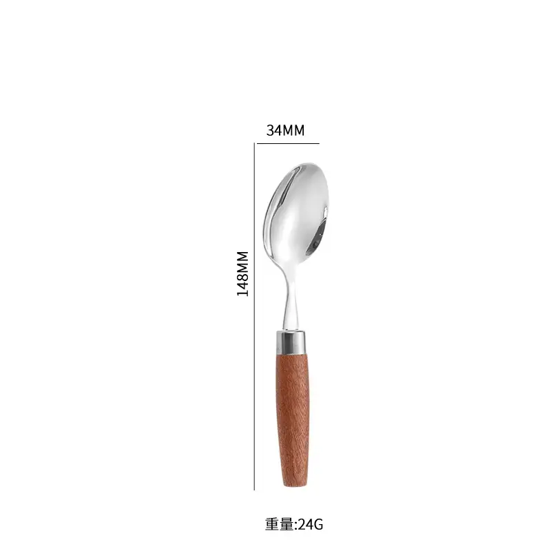 Cross-border Japanese 304 Stainless Steel Knife Set with Wooden Handles - Image 4