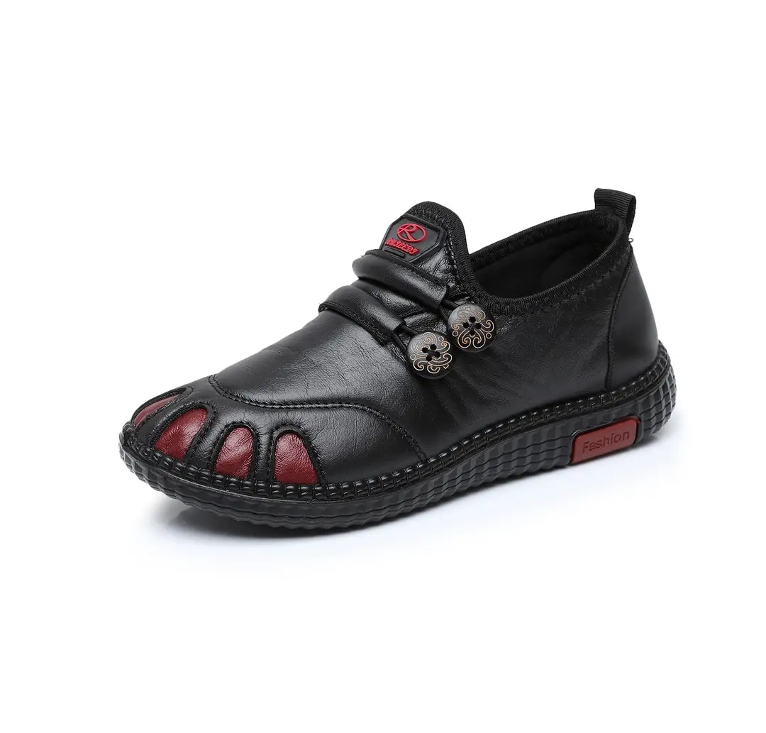 2026 Spring and Autumn New Style Old Beijing Cloth Shoes Non-Slip Mom Shoes Flat Women's Shoes Soft Middle-Aged and Elderly Mom Shoes Women's Shoes - Image 2