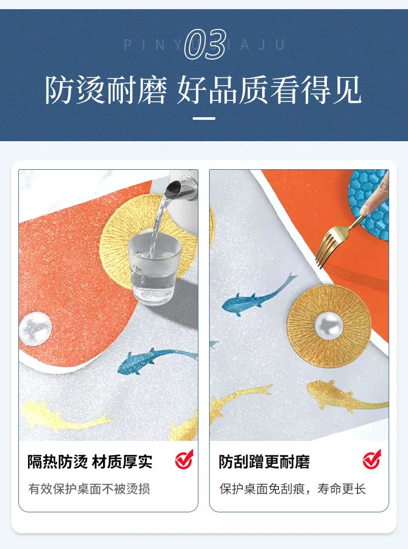 New Style Waterproof Oil-Proof Tablecloth for Dining Set — feature 13