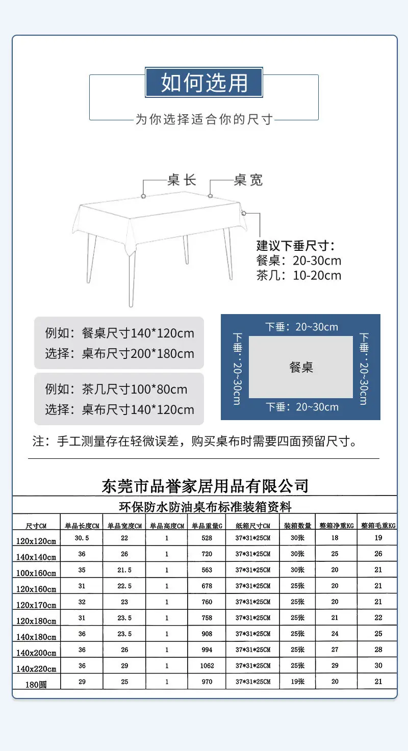 New Style Waterproof Oil-Proof Tablecloth for Dining Set — feature 17