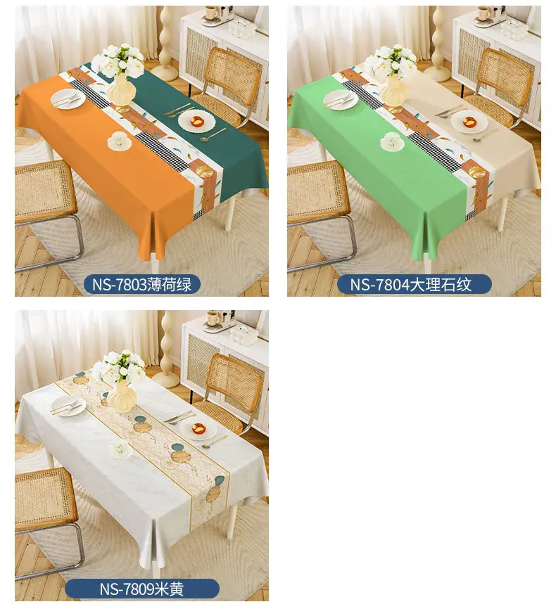 New Style Waterproof Oil-Proof Tablecloth for Dining Set — feature 19