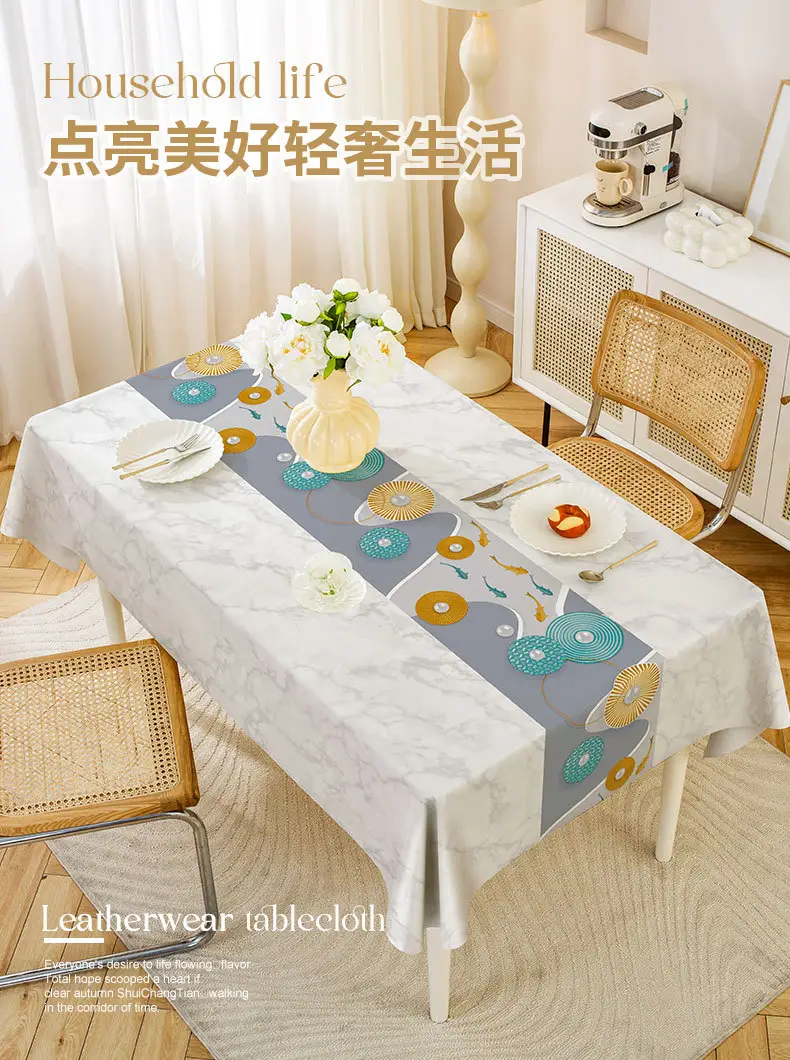 New Style Waterproof Oil-Proof Tablecloth for Dining Set — feature 6