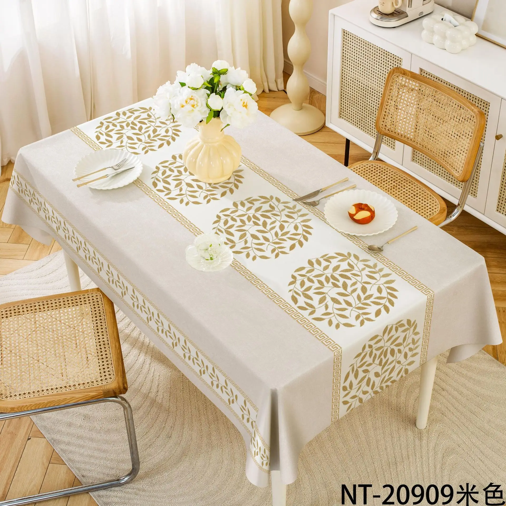 New Style Waterproof Oil-Proof Tablecloth for Dining Set - Image 2