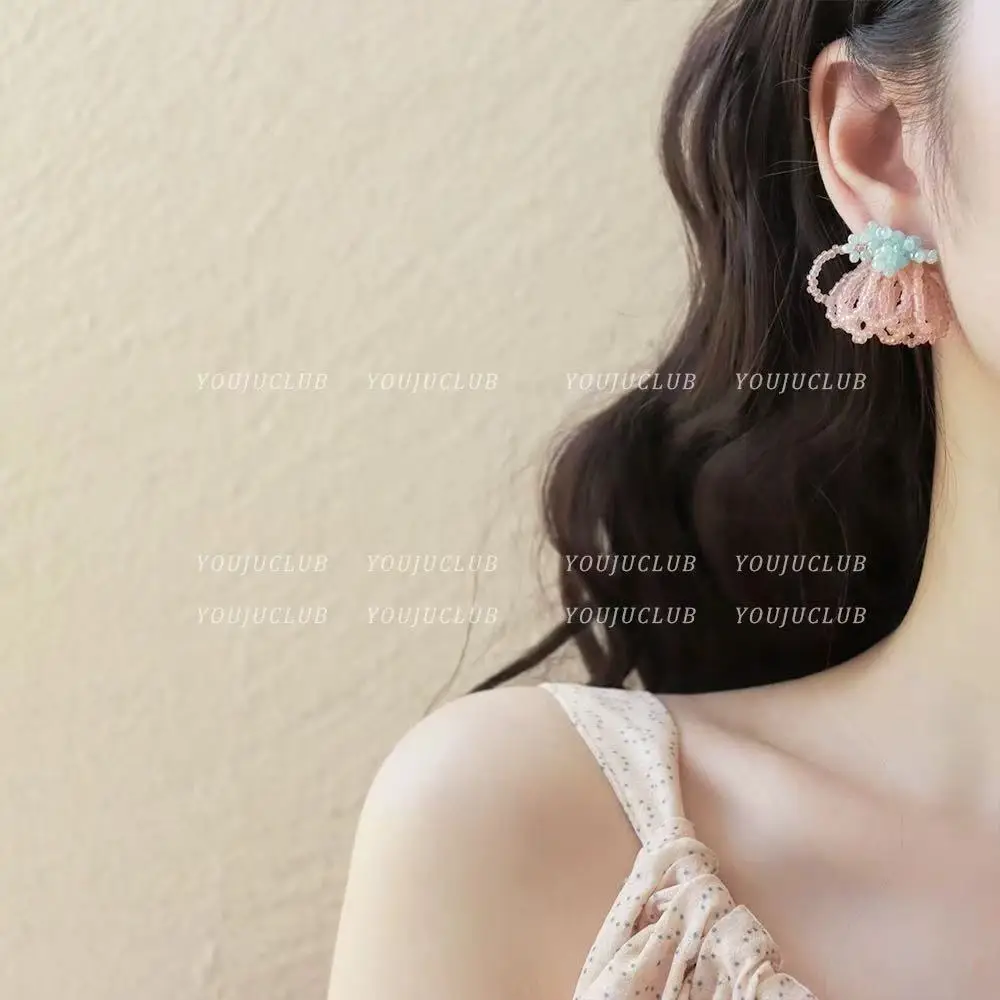 Castle Peak Fog 925 Silver Ear Clip with Crystal Tassel