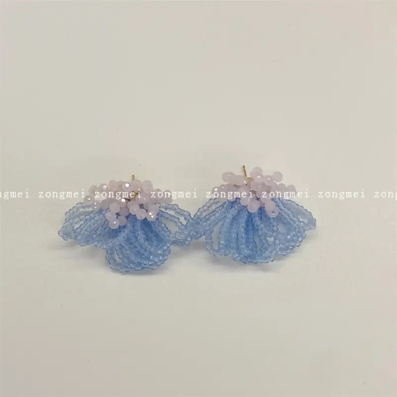 Castle Peak Fog 925 Silver Ear Clip with Crystal Tassel