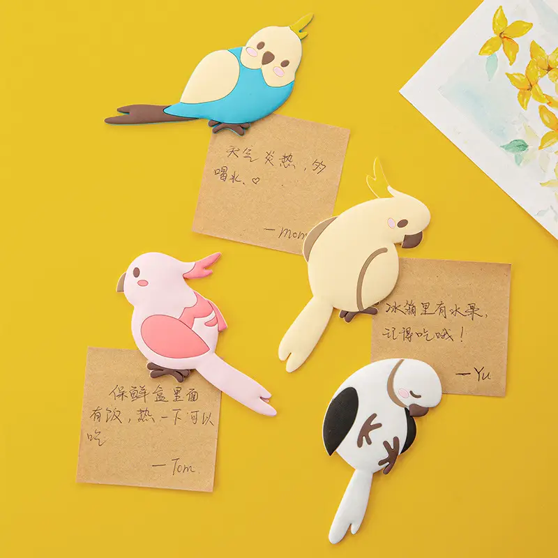 Cartoon Parrot Magnetic Hook Sticker for Home Decor