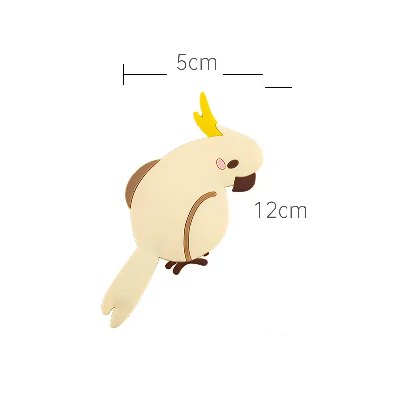 Cartoon Parrot Magnetic Hook Sticker for Home Decor
