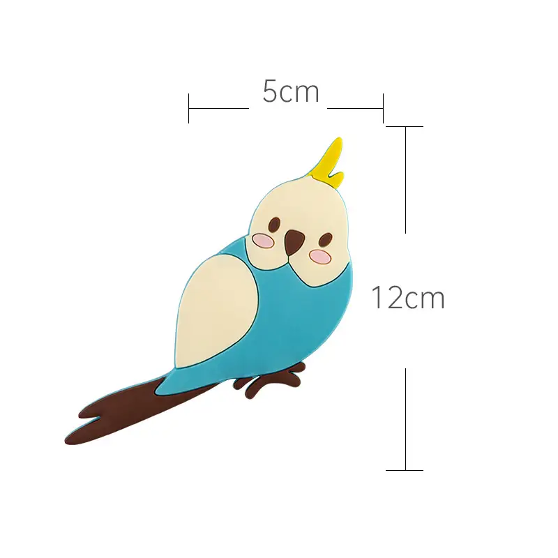Cartoon Parrot Magnetic Hook Sticker for Home Decor