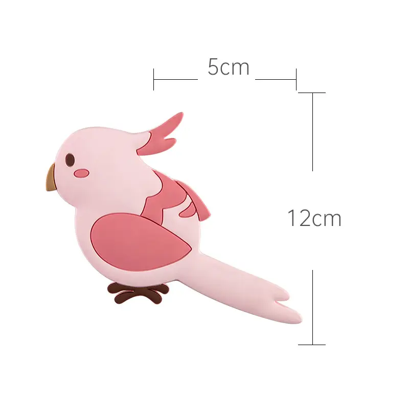 Cartoon Parrot Magnetic Hook Sticker for Home Decor