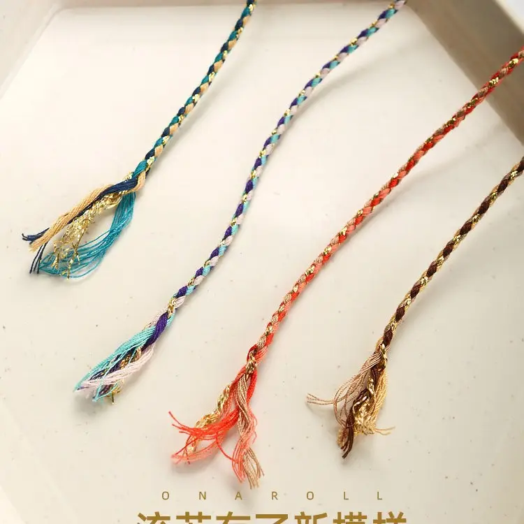 Multicolored Braided Cotton Rope for DIY Crafts