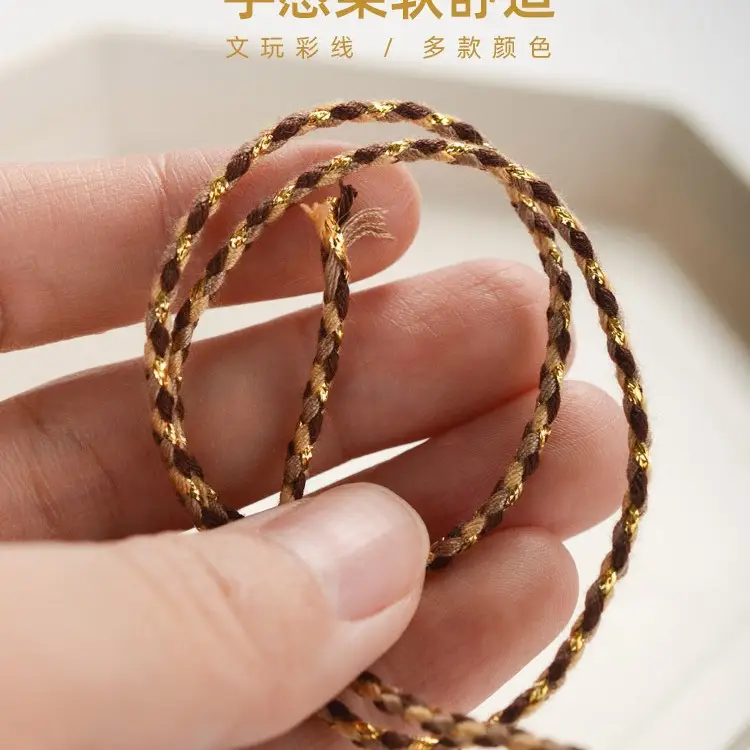 Multicolored Braided Cotton Rope for DIY Crafts