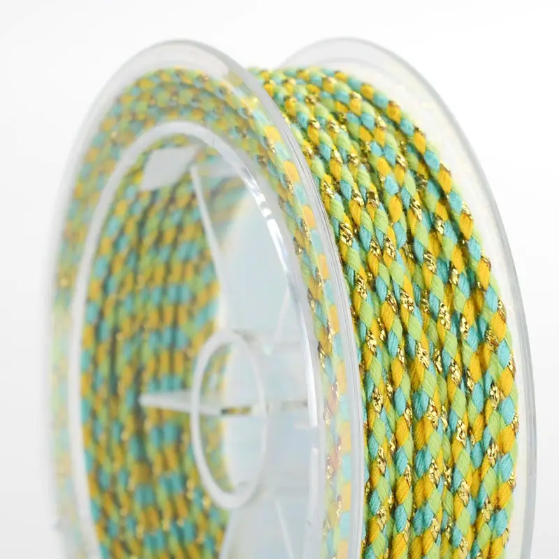 Multicolored Braided Cotton Rope for DIY Crafts