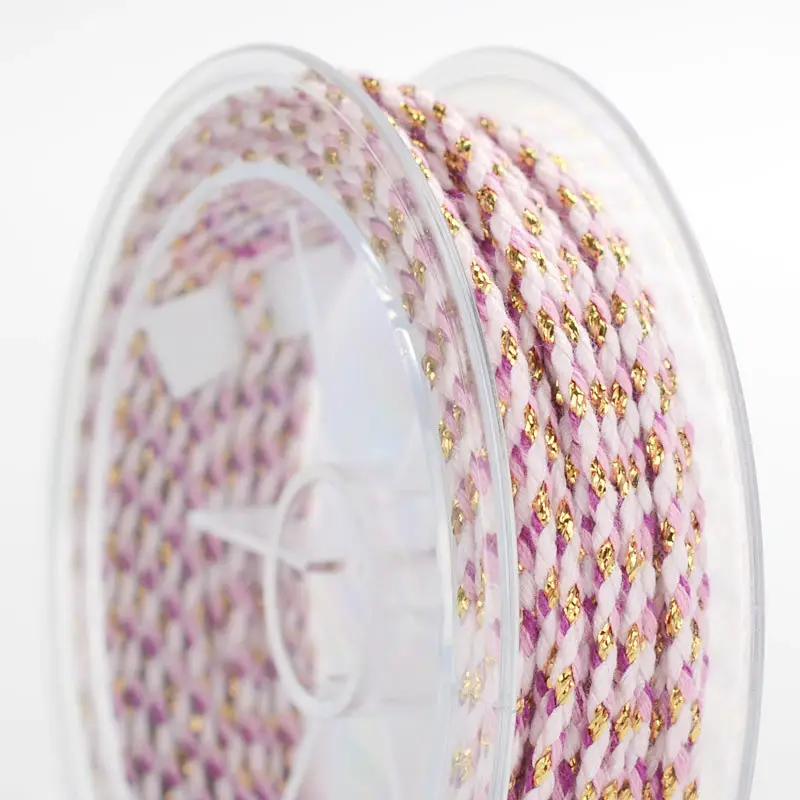 Multicolored Braided Cotton Rope for DIY Crafts