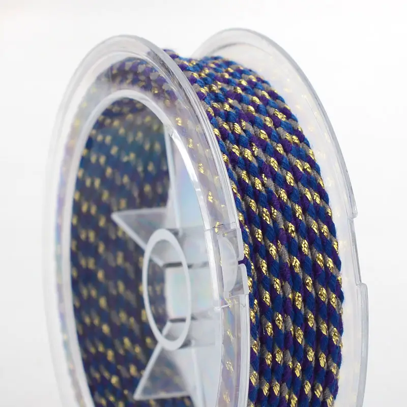Multicolored Braided Cotton Rope for DIY Crafts