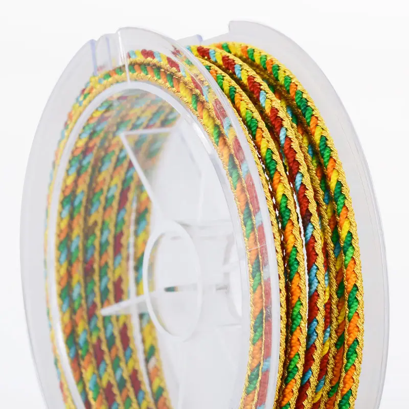 Multicolored Braided Cotton Rope for DIY Crafts