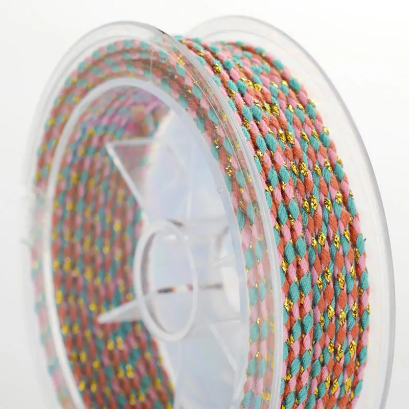 Multicolored Braided Cotton Rope for DIY Crafts