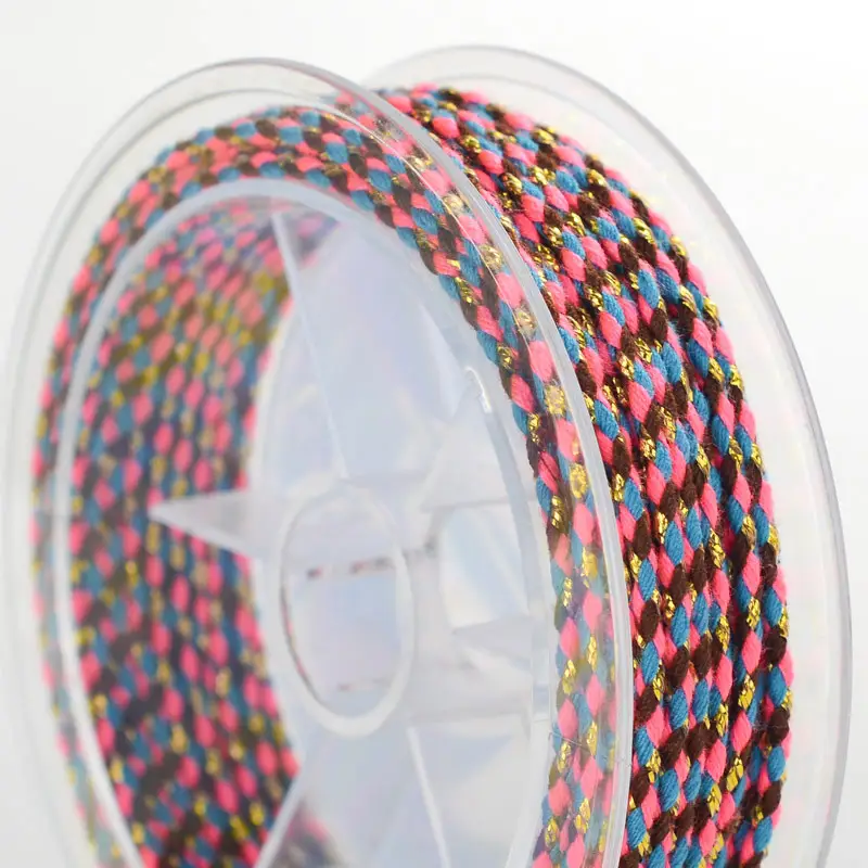 Multicolored Braided Cotton Rope for DIY Crafts