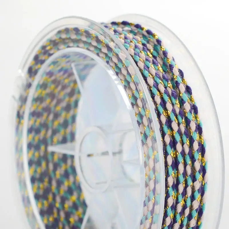 Multicolored Braided Cotton Rope for DIY Crafts