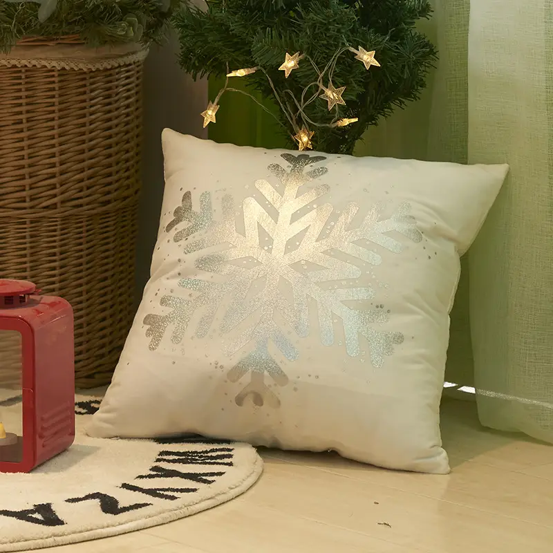2025 New Christmas Hot Silver Snowflake Pillow Cover - Image 7