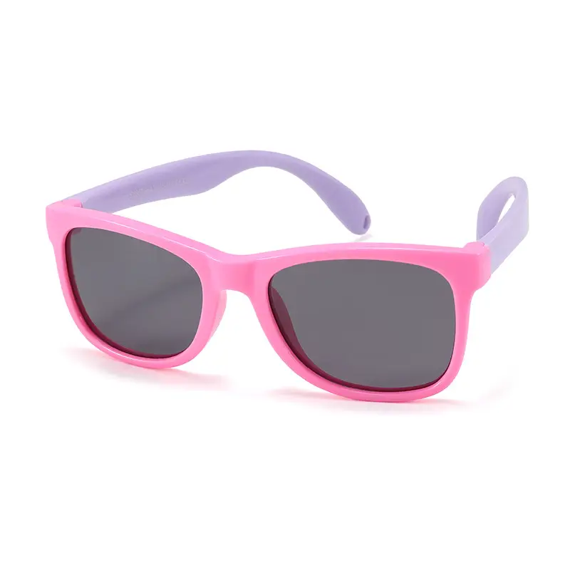 Children's Pink Silicone UV400 Sunglasses - Image 12