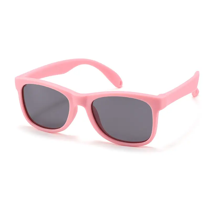 Children's Pink Silicone UV400 Sunglasses - Image 7