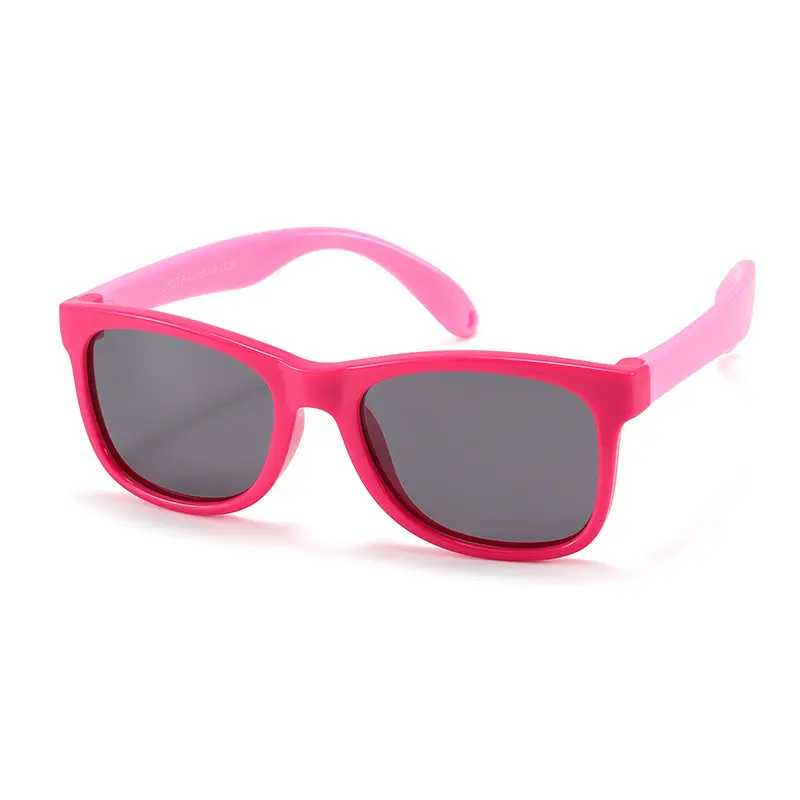 Children's Pink Silicone UV400 Sunglasses - Image 8