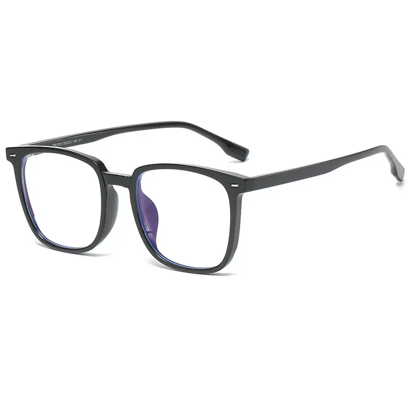 Frosted Anti-Blue Myopia Glasses Black Large Frame Mirror - Image 5
