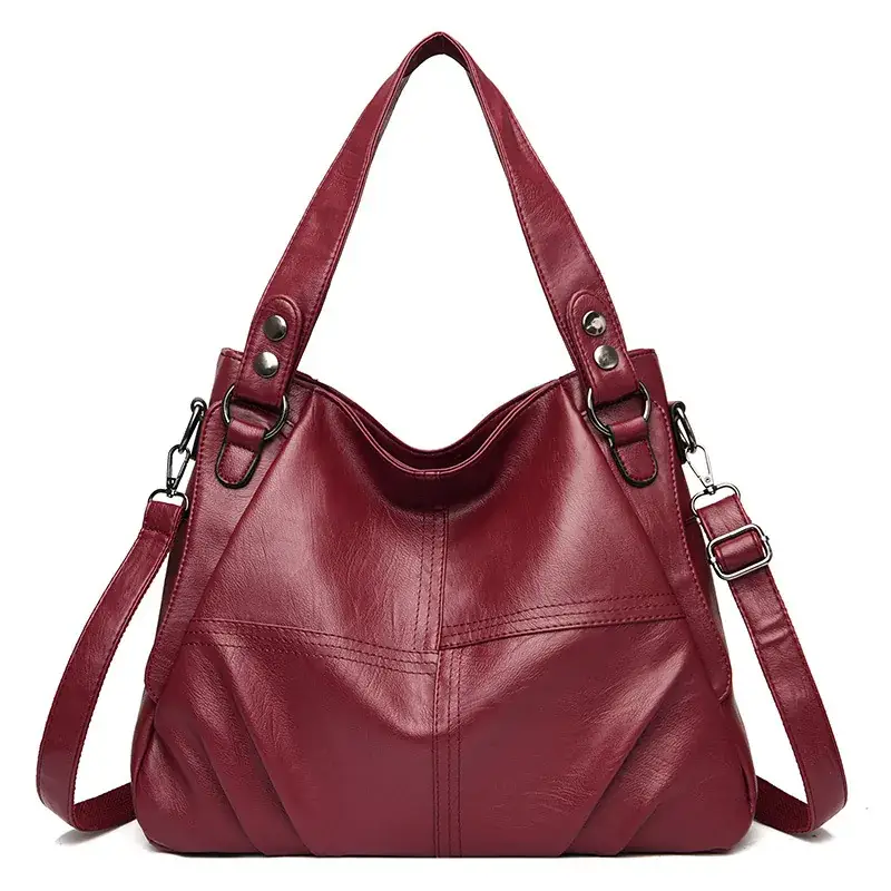 Women's Purple Leather Shoulder Bag 2025 - Image 5