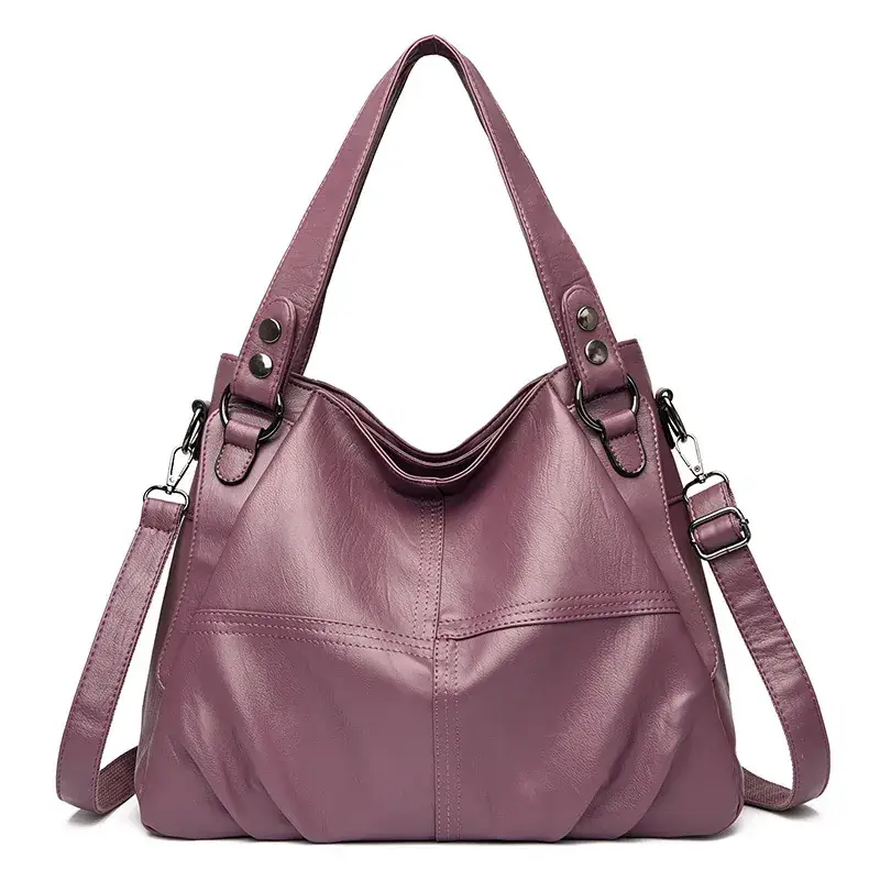 Women's Purple Leather Shoulder Bag 2025 - Image 7