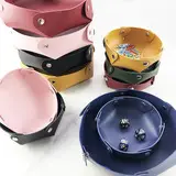 Yellow Leather Storage Box 19x17.5cm Foldable — feature 2