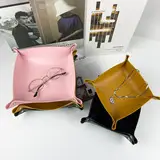 Yellow Leather Storage Box 19x17.5cm Foldable — feature 7