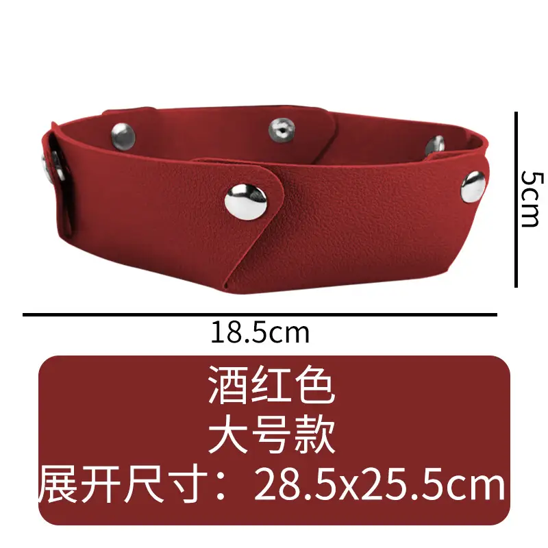 Yellow Leather Storage Box 19x17.5cm Foldable
