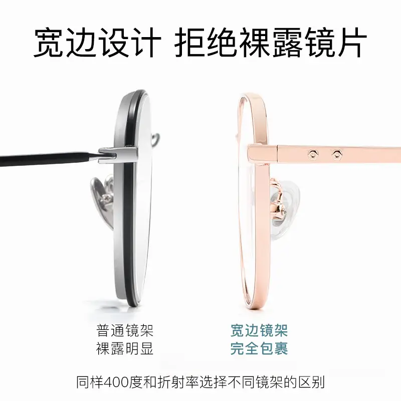 Retro Thin Edge Glasses Black Women's Ultra Light Myopia Glasses - Image 9