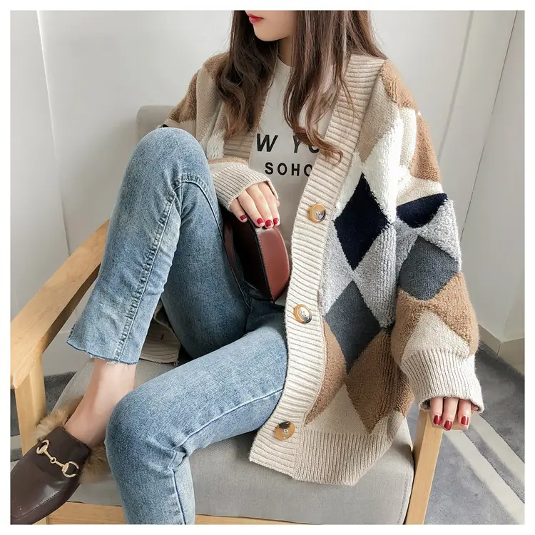 2025 Korean Style Knitted Cardigan Women Loose Fit — feature 2