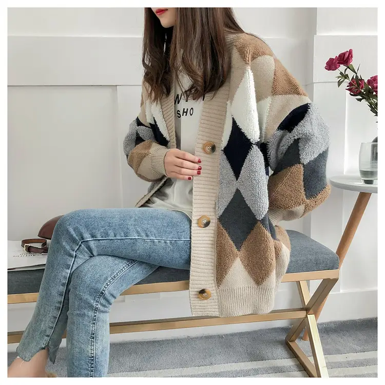 2025 Korean Style Knitted Cardigan Women Loose Fit — feature 3