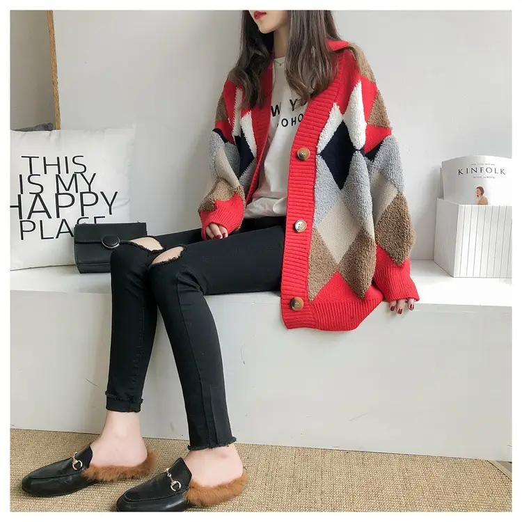 2025 Korean Style Knitted Cardigan Women Loose Fit — feature 6
