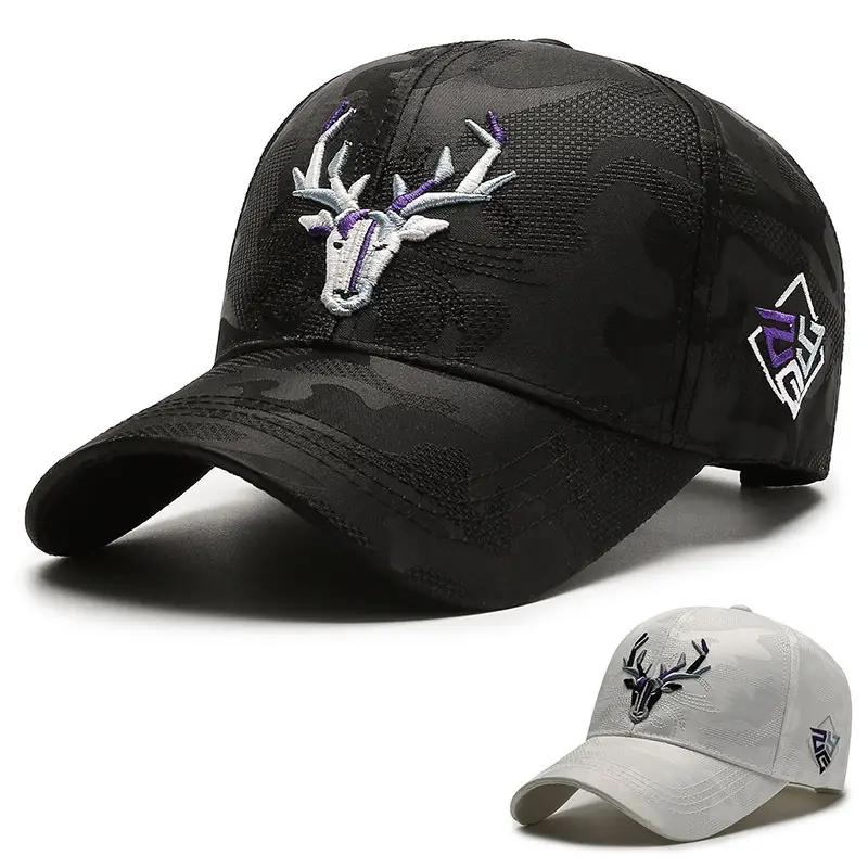 Women Seiko Embroidered Elk Cap Black White Spring Autumn - Image 7