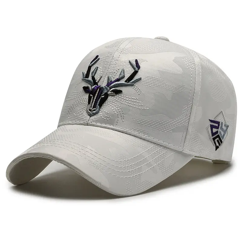 Women Seiko Embroidered Elk Cap Black White Spring Autumn - Image 4