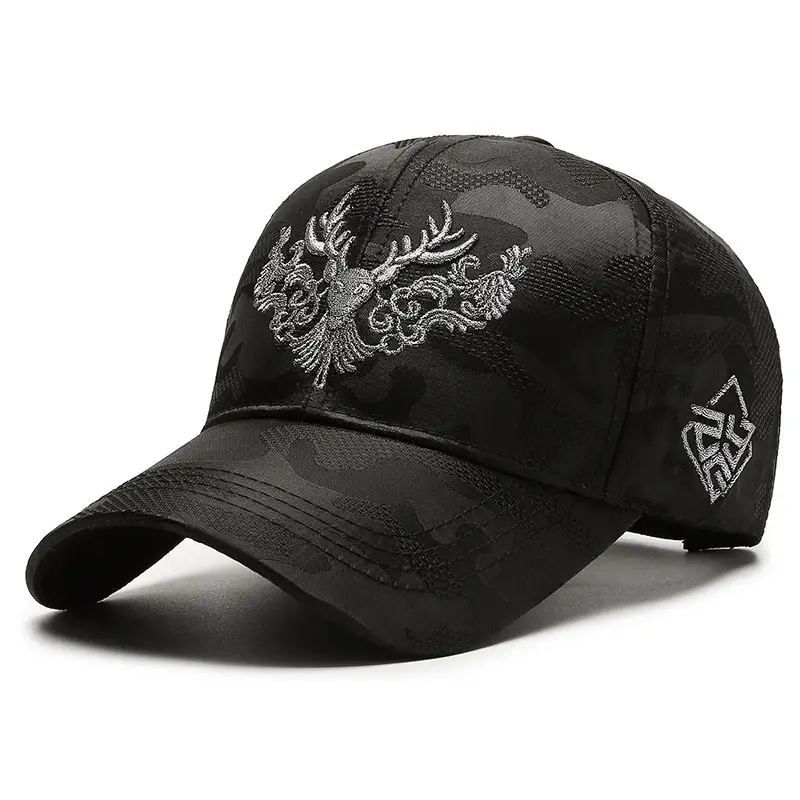 Women Seiko Embroidered Elk Cap Black White Spring Autumn - Image 5