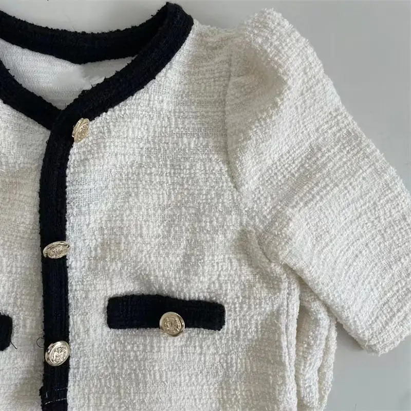 Korean Style White Black Baby Suit Spring Autumn Warm - Image 6