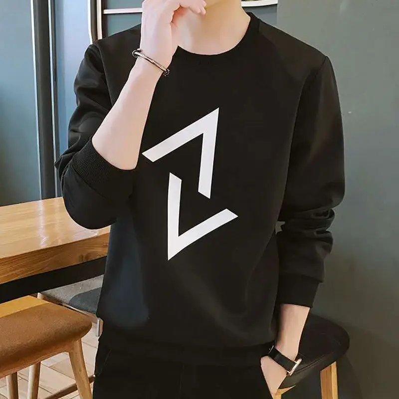 Men Green Graphic Long Sleeve Crew T-Shirt - Image 12
