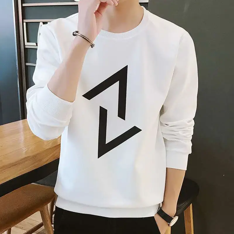 Men Green Graphic Long Sleeve Crew T-Shirt - Image 14