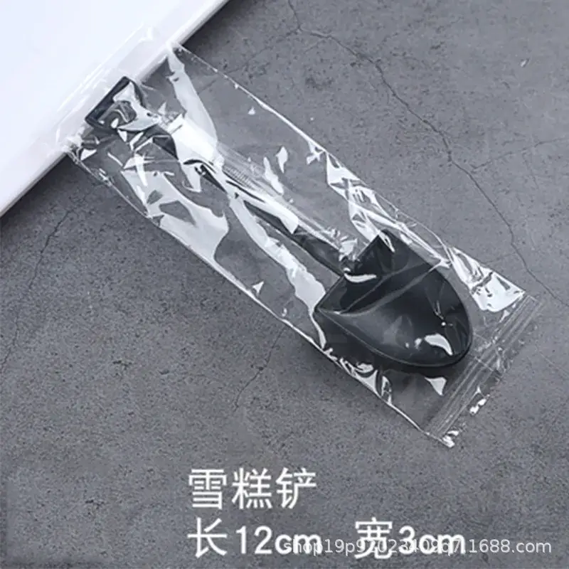 Disposable Plastic Ice Cream Shovel Spoon Set - Image 2