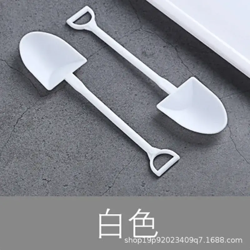 Disposable Plastic Ice Cream Shovel Spoon Set - Image 3