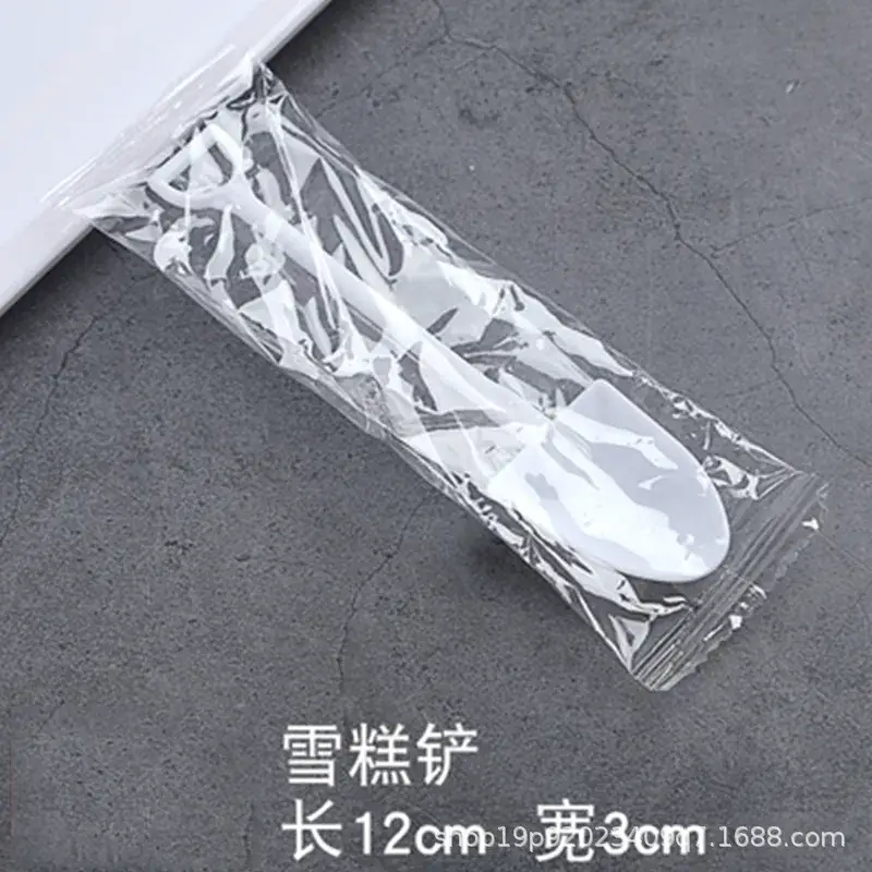 Disposable Plastic Ice Cream Shovel Spoon Set - Image 4