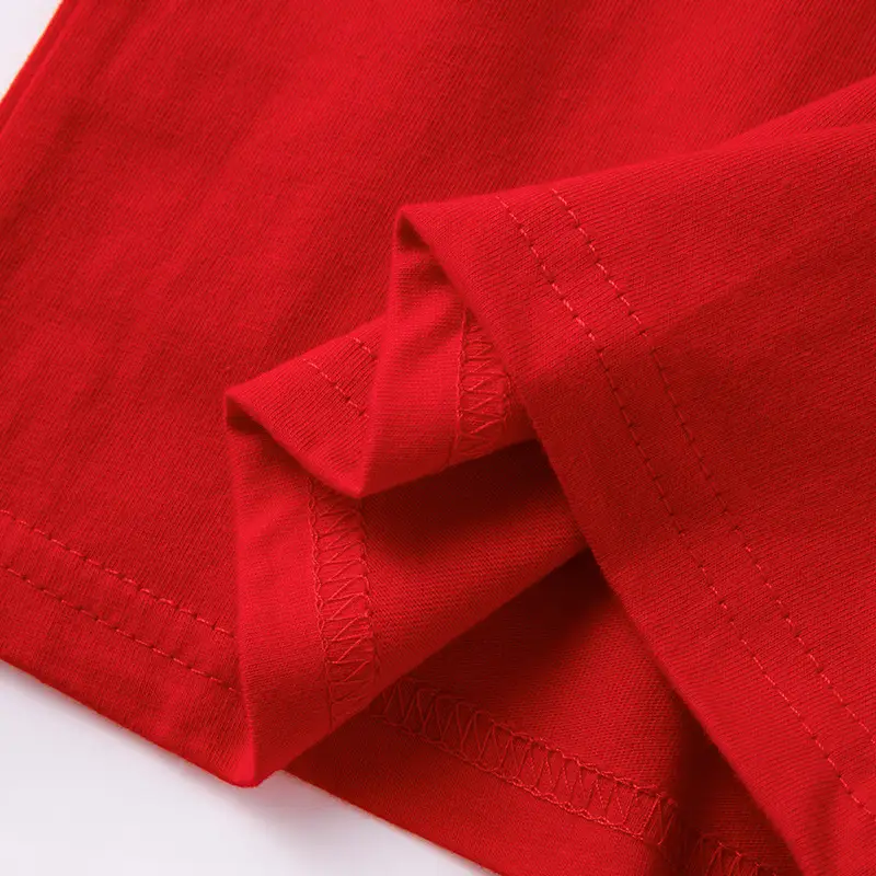 Bright Red New Year Kids Shorts Set for Girls Boys